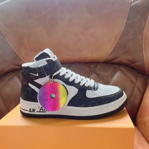 Louis Vuitton Nike Air Force 1 Low by Virgil Abloh Black Anthracite 1A9VD6 - Size 7.5