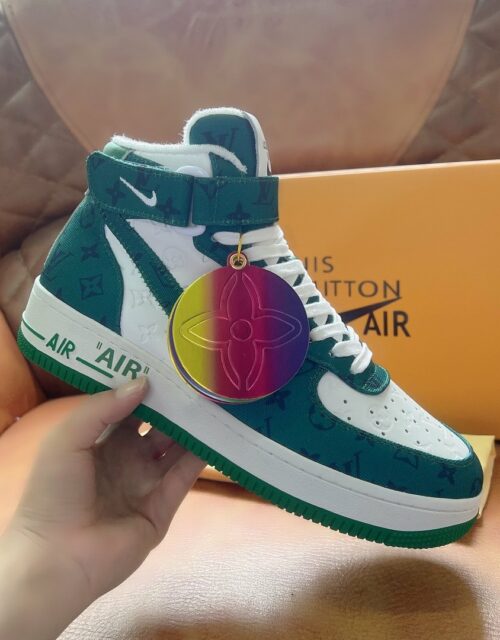 Louis Vuitton x Nike Air Force 1 Virgil Abloh White/Green For Men, Men's Shoes - Luxury