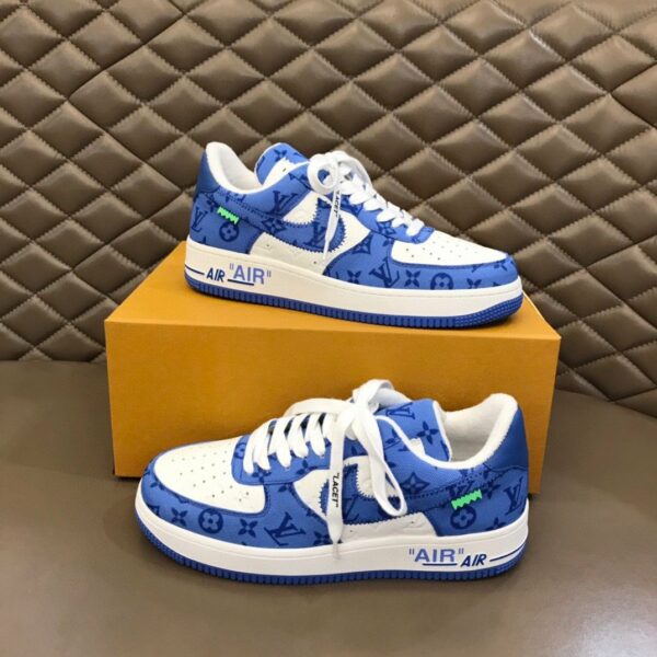 Louis Vuitton And Nike Air Force 1 By Virgil Abloh - White / Team Royal -  Shoes
