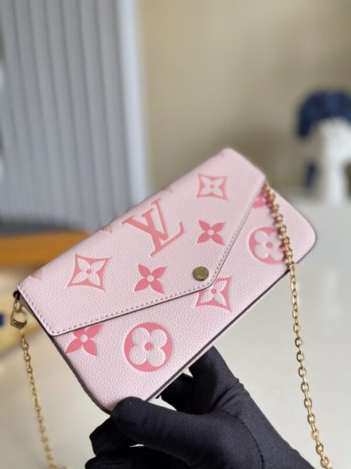 Pink Louis Vuitton Monogram Empreinte Pochette Felicie Crossbody