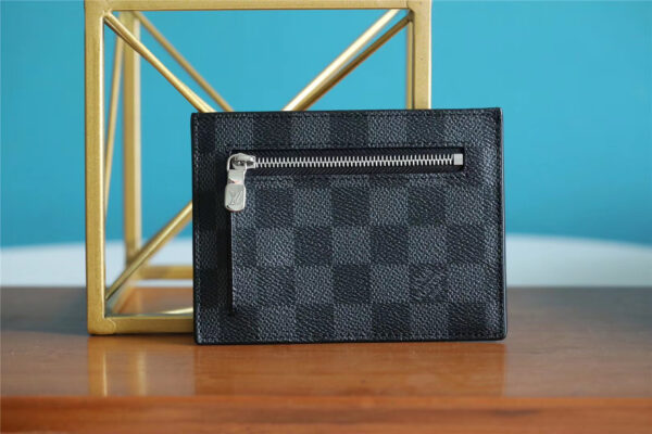 Louis Vuitton ID Card Holder Damier Graphite Canvas Black For Men, Men's  Wallet 13cm LV N60378 - JustinBie Lux