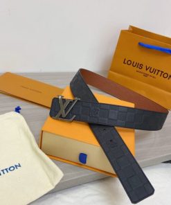 Louis Vuitton Dauphine Reversible Belt Monogram Canvas, LV Women Belt -  JustinBie Lux