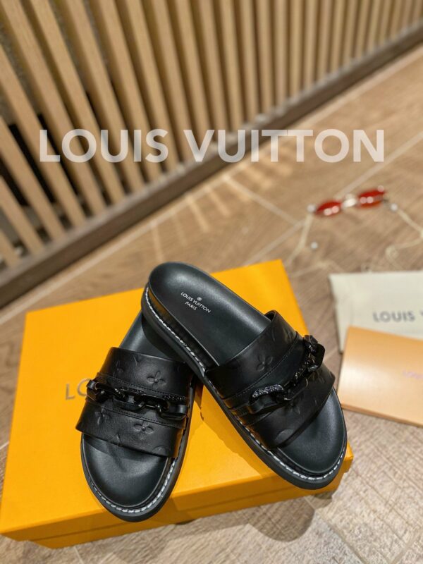 Louis Vuitton LV Sunset Flat Comfort Mule Black/Brown For Women LV