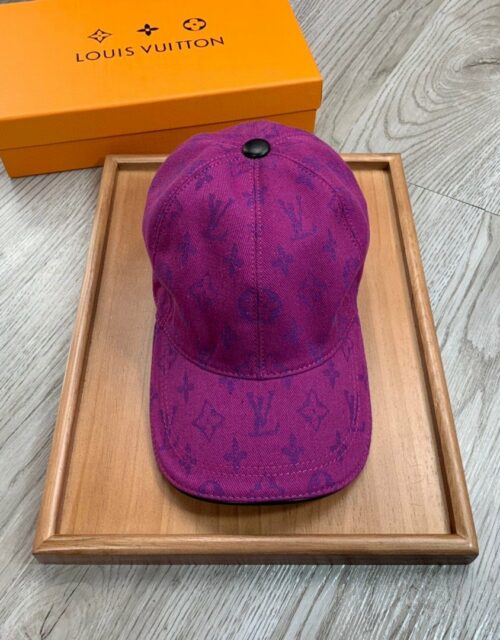Louis Vuitton Monogram Jacquard Denim Cap Pink LV Cap in 2023