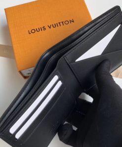 LOUIS VUITTON MULTIPLE Wallet Monogram Shadow Black Noir Leather M62901  $200.00 - PicClick