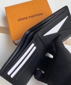 Louis Vuitton M62901 Multiple壓花短夾錢夾牛皮黑色- LuxuryGZ