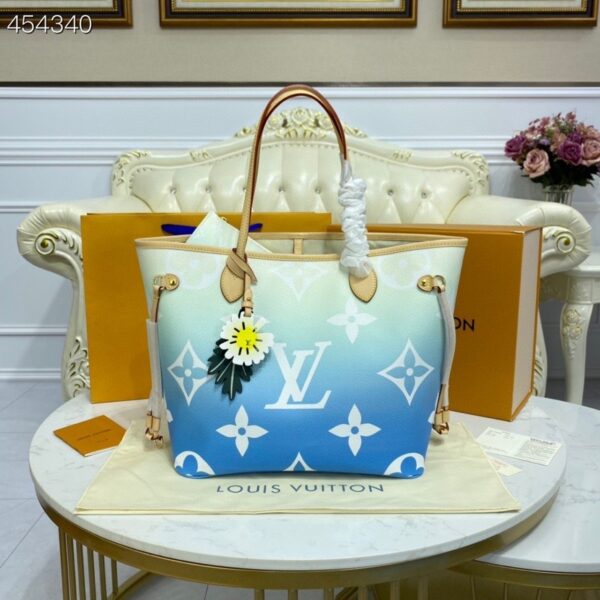 Louis Vuitton Lena MM Damier Azur Canvas For Women, Women's Handbags,  Shoulder Bags 13in/33cm in 2023