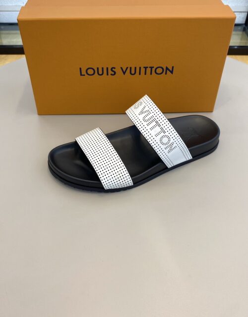Louis Vuitton LV Oasis Mule Sandal In Black/Brown Monogram, Men
