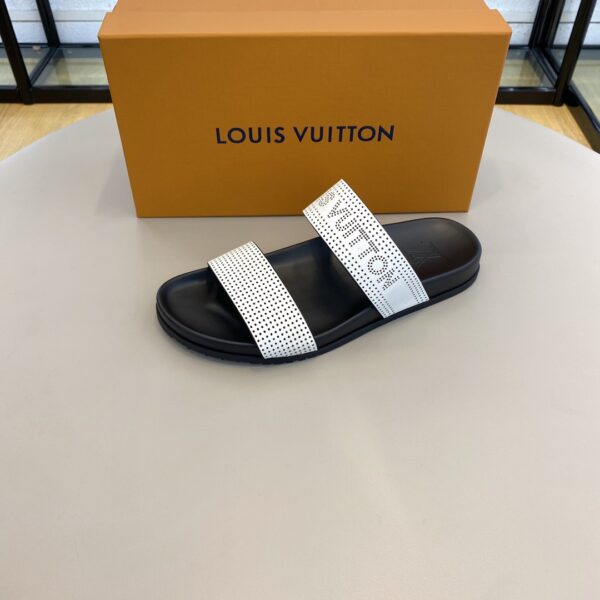 Louis Vuitton Oasis Mules Rubber Black/White For Men LV - JustinBie Lux