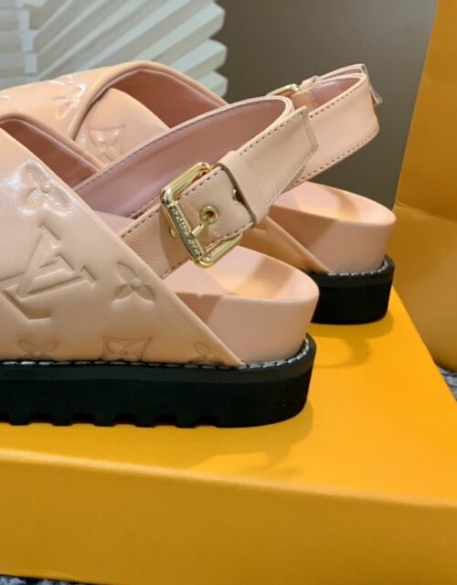 Louis Vuitton Paseo Flat Comfort Sandal Pink For Women LV 1A9RF9 -  JustinBie Lux