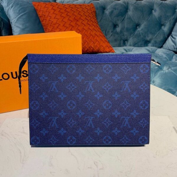 Louis Vuitton Pochette Voyage Monogram Eclipse (6 Card Slot) MM Antartica  in Taiga Leather/Canvas with Silver-tone - US