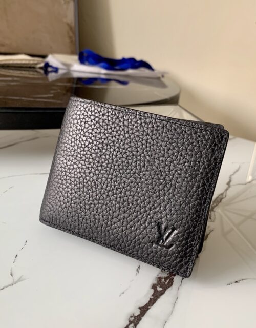 Louis Vuitton Slender Wallet Taiga Black For Men, Men's Wallet 4.3