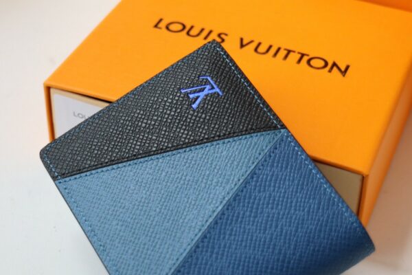 Louis Vuitton Slender Wallet Taiga Black for Men