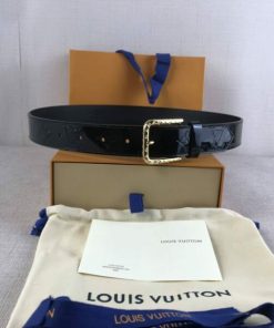 Louis Vuitton Square Iconic Belt Black - JustinBie Lux