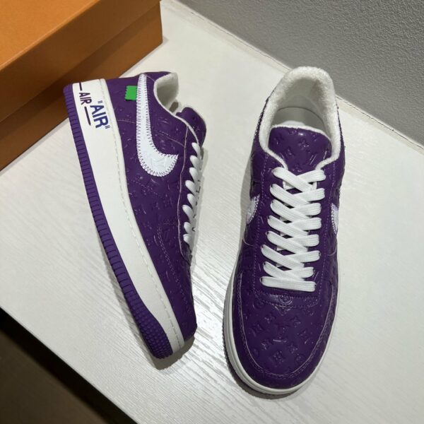 Louis Vuitton x Nike Air Force 1 By Virgil Abloh in Purple and