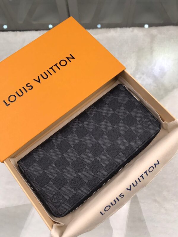 Louis Vuitton Zippy Wallet Vertical Damier Graphite N63095