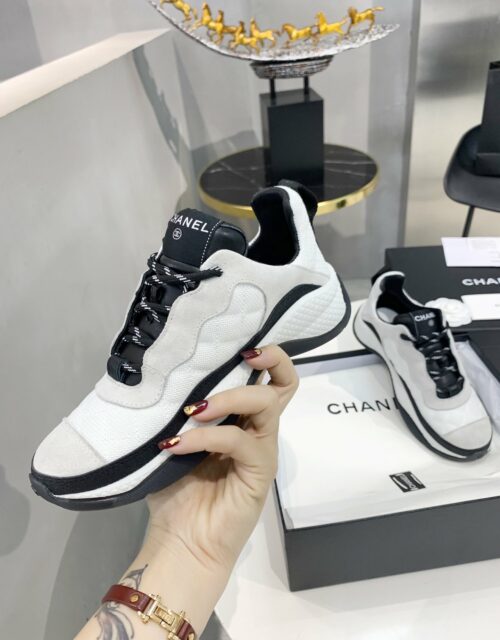 Chanel Sneakers White For Women, Women's Shoes 0.4in/1cm G39234 ...